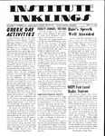 Volume 2, Issue 20 - May 12, 1967 by Institute Inklings Staff